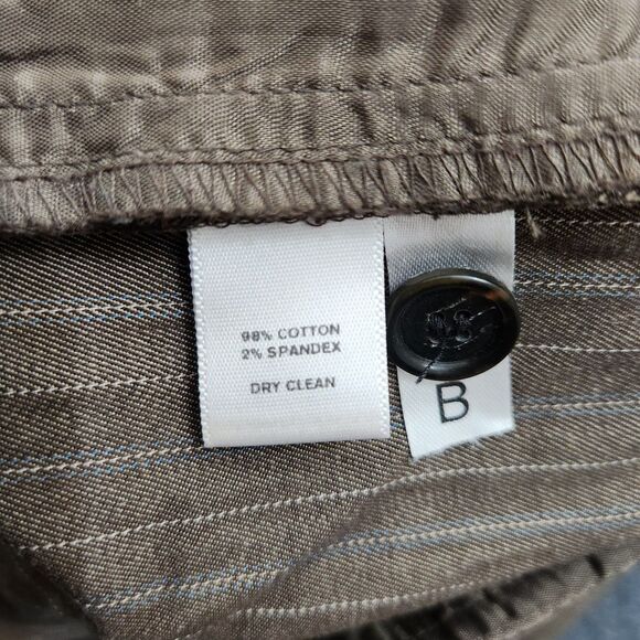 Ann Taylor LOFT Women 10P Julie Brown Pinstriped Bootcut Dress Pants - Picture 6 of 10